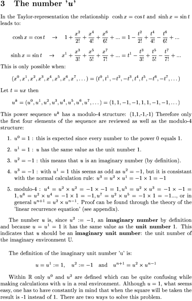 The number u