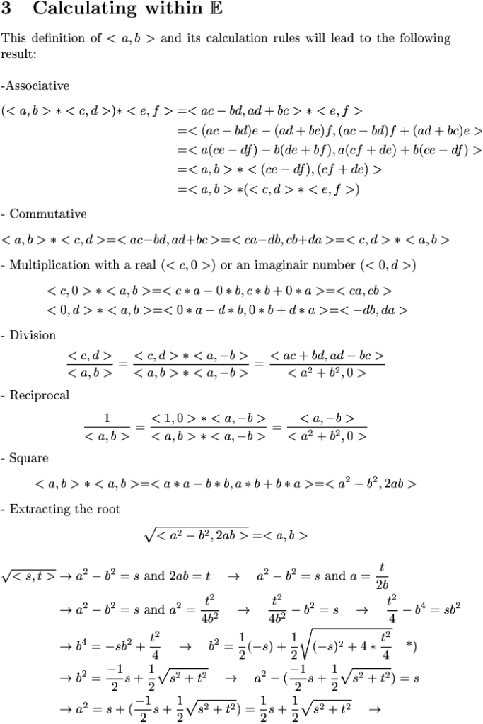calculating within E -1