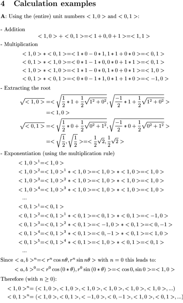 calculation examples