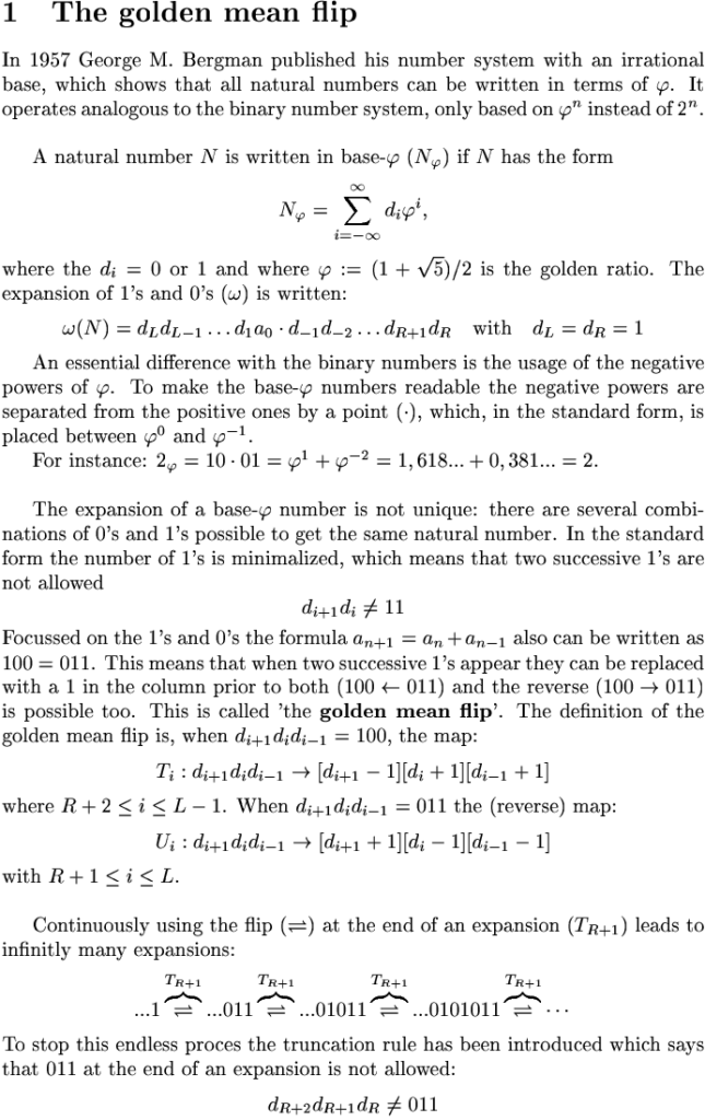 The golden mean flip